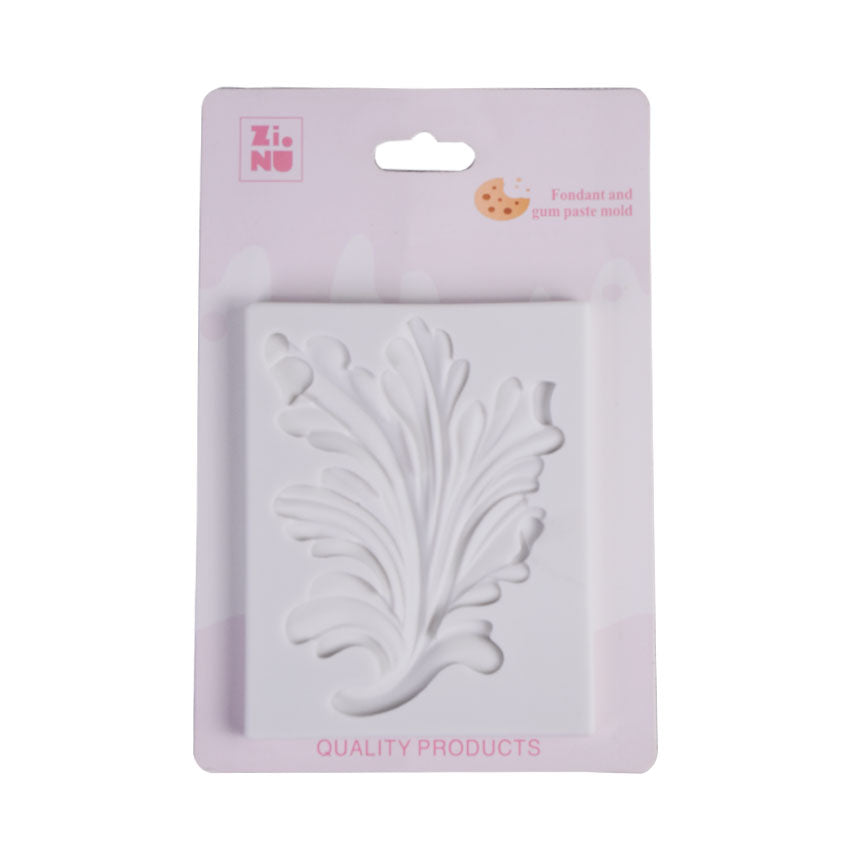 Big Stylish Leaf Border Silicone Fondant Mold