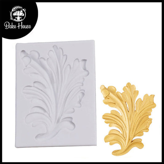 Big Stylish Leaf Border Silicone Fondant Mold