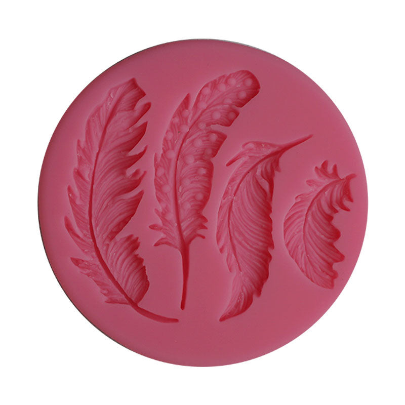 Bird Feathers Silicone Fondant Mold 4 Cavity Design 02