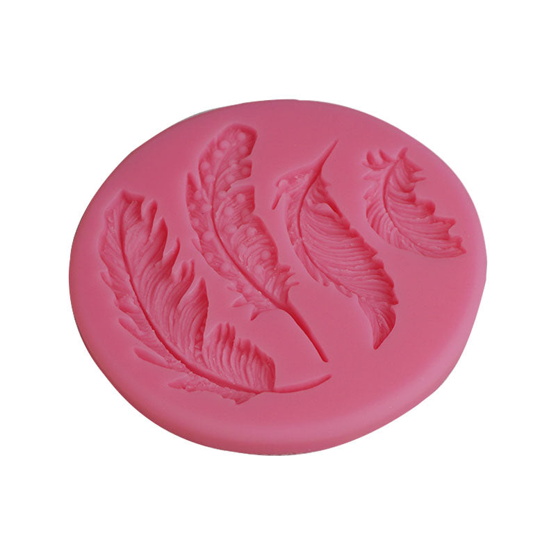 Bird Feathers Silicone Fondant Mold 4 Cavity Design 02