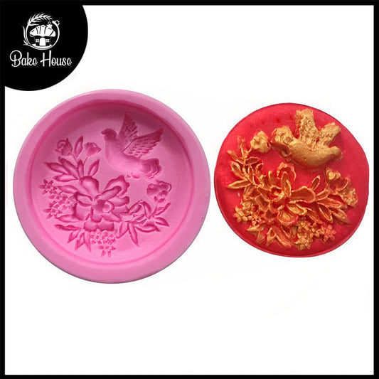 Bird & Flowers Silicone Fondant & Chocolate Mold