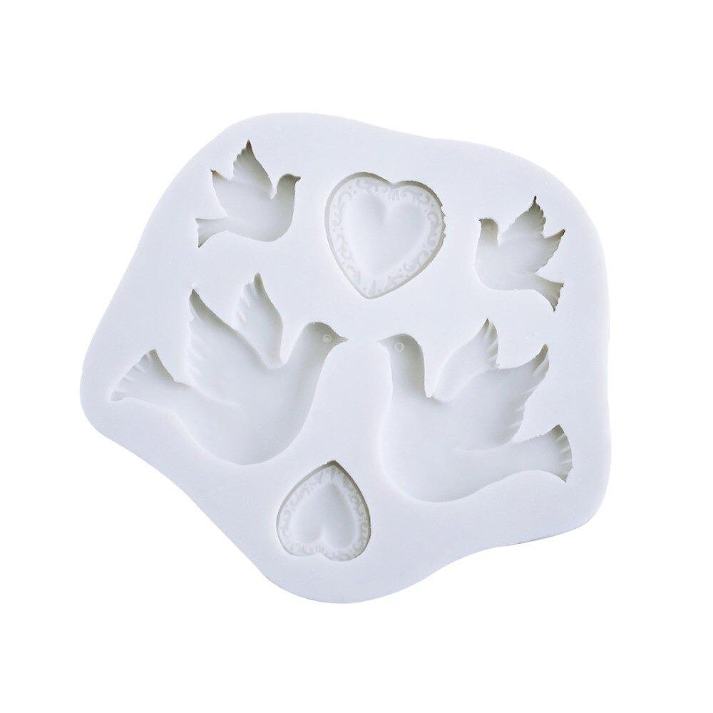 Birds With Hearts Silicone Fondant & Chocolate Mold