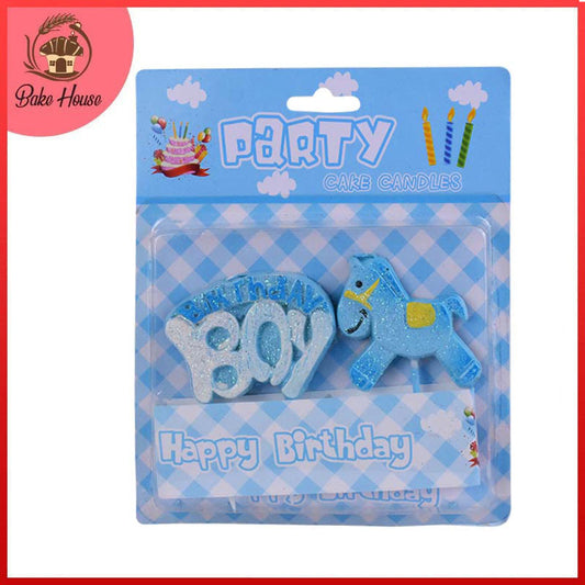 Birthday Boy Cake Candle (Design 2)