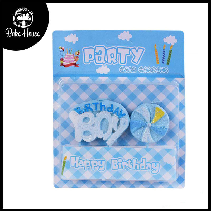 Birthday Boy Cake Candle (Design 3)