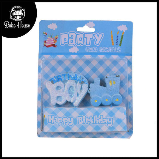 Birthday Boy Cake Candle (Design 4)