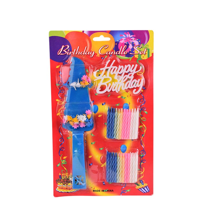 Birthday Candle Set with Plastic Cake Server