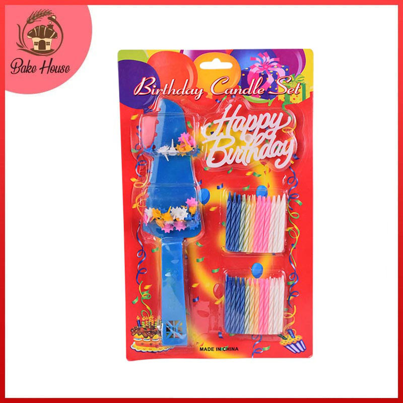 Birthday Candle Set with Plastic Cake Server – Bake House - The Baking ...