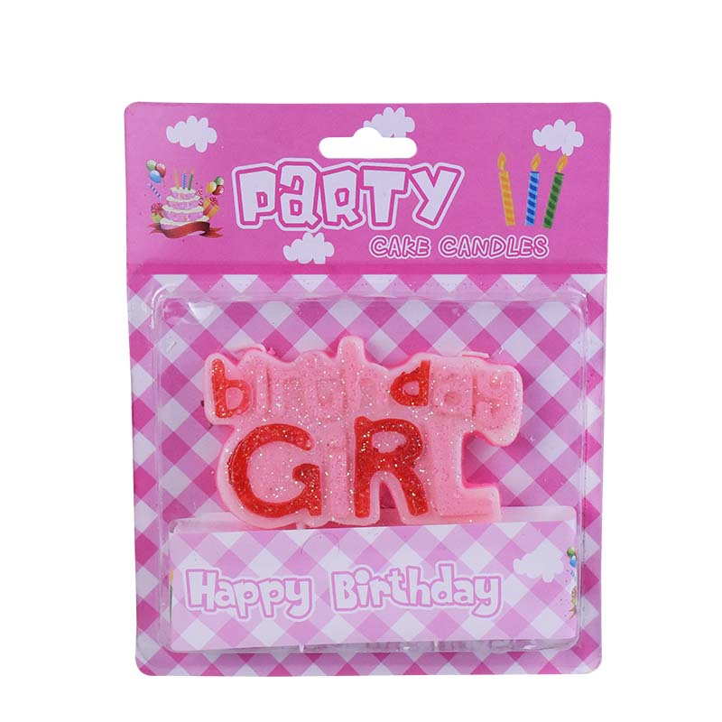 Birthday Girl Cake Candle (Design 1 )