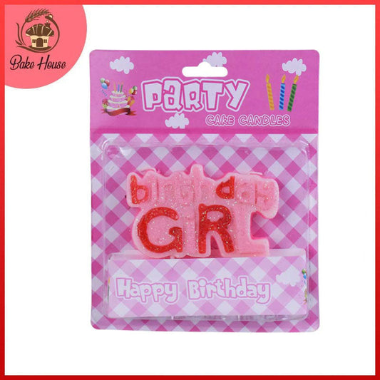 Birthday Girl Cake Candle (Design 1)