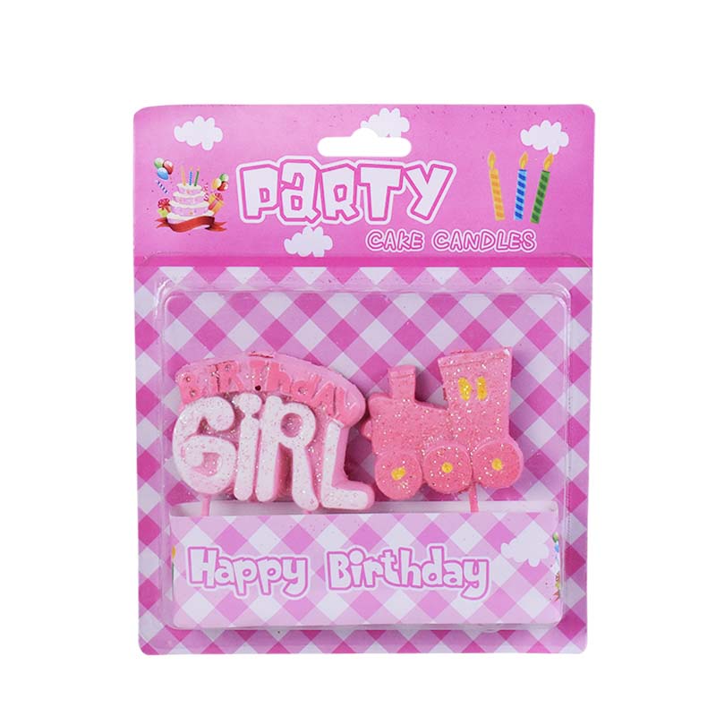 Birthday Girl Cake Candle (Design 3)