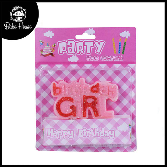 Birthday Girl Cake Candle (Design 1 )