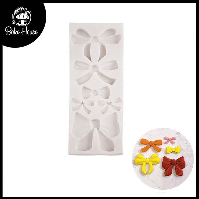 Bow Silicone Fondant Mold 6 Cavity