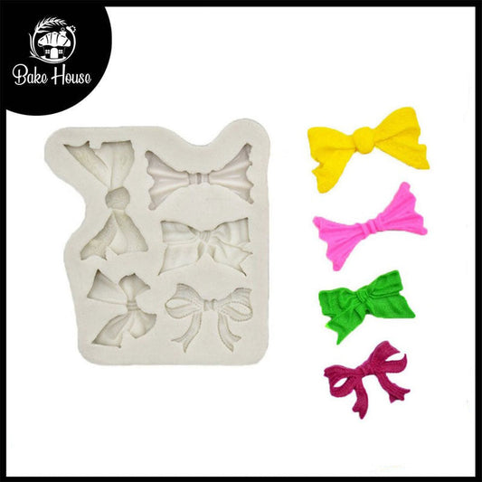 Bow Silicone Fondant & Chocolate Mold 5 Cavity