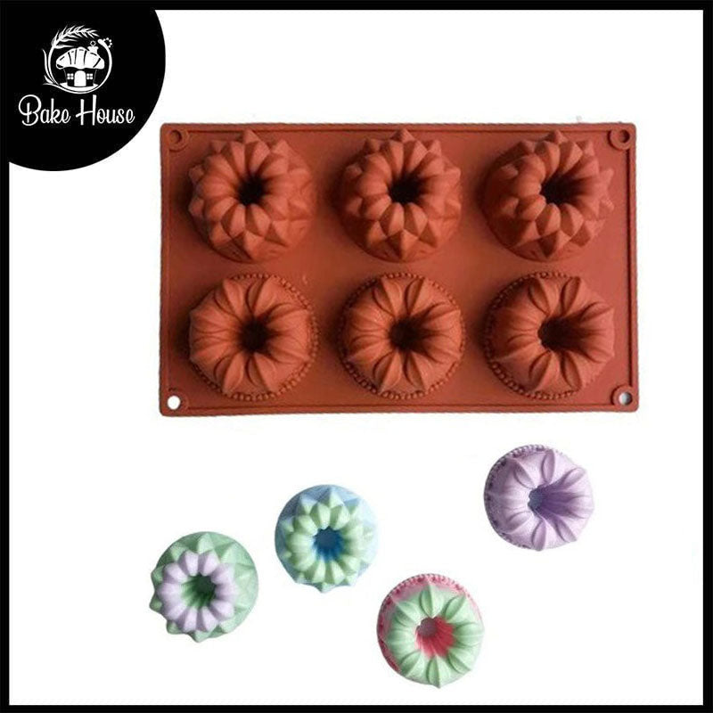 Bundt Silicone Baking & Mousse Mold 6 Cavity