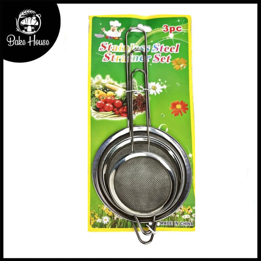 Stainless Steel Strainer 3Pcs Set