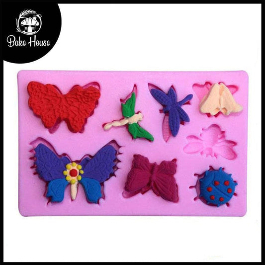 Butterflies Silicone Fondant & Chocolate Mold 8 Cavity