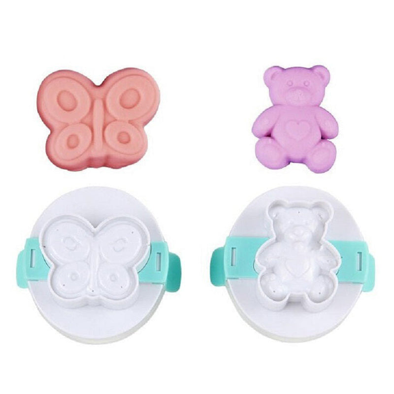 Butterfly And Bear Mold for Eggs 2Pcs Set Plastic