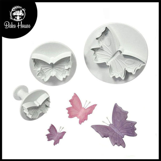 Butterfly Fondant & Cookie Plunger Cutter 3Pcs Set Large