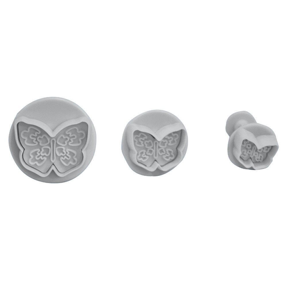 Butterfly With Emboss Plunger Cutter 3Pcs Set