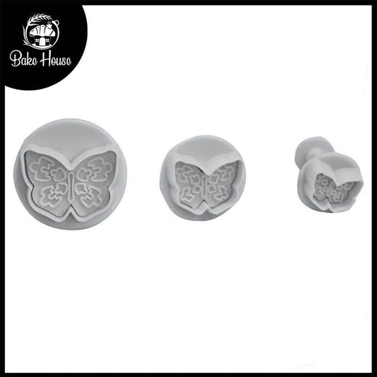 Butterfly With Emboss Plunger Cutter 3Pcs Set