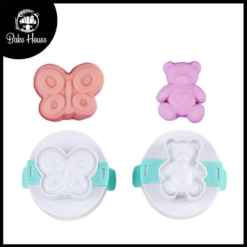 Butterfly And Bear Mold for Eggs 2Pcs Set Plastic