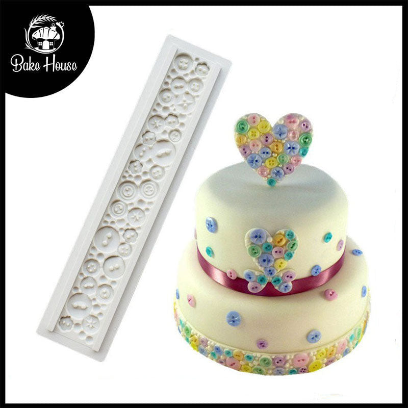 Button Lace Silicone Fondant Cake Border Mold