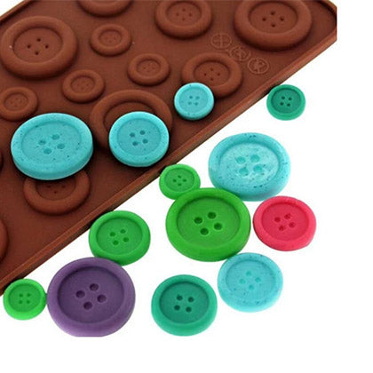 Button Shape Silicone Chocolate Mold 19 Cavity