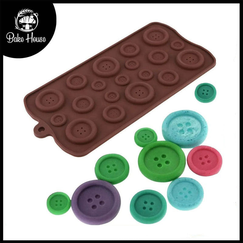 Button Shape Silicone Chocolate Mold 19 Cavity