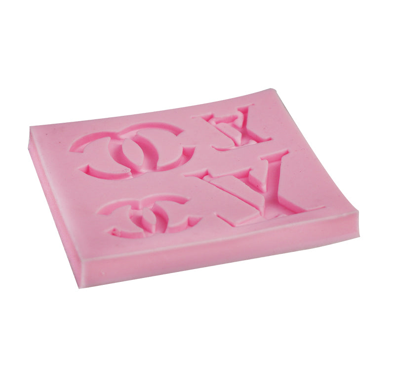 Fondant Mould High End Brands- LV & Channel 4 Cavity - Silicone