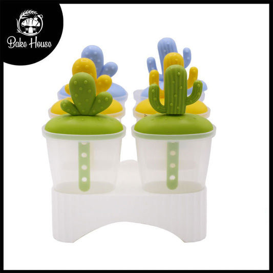 Cactus 6 Sticks Popsicle Plastic Mold With Stand