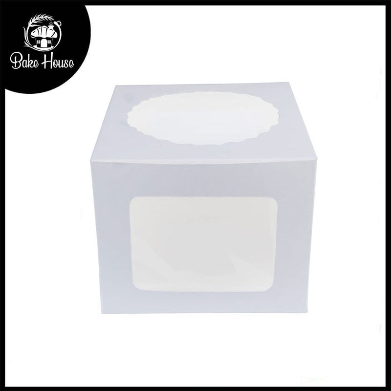 Cake Box 6.5 X 6 X 5 Inch with 3 Sided Transparent Windows