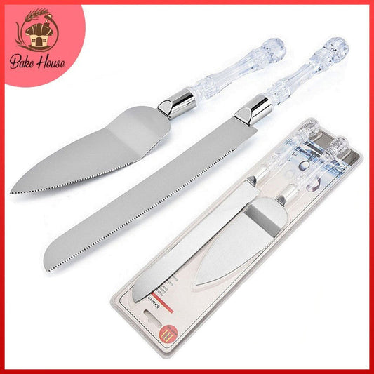 Cake Cutting Knife & Lifter Stainless Steel 2Pcs Set
