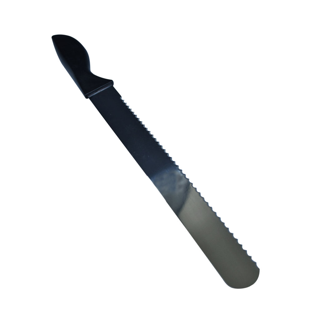 Cake Cutting Knife Steel With Black Handle Large