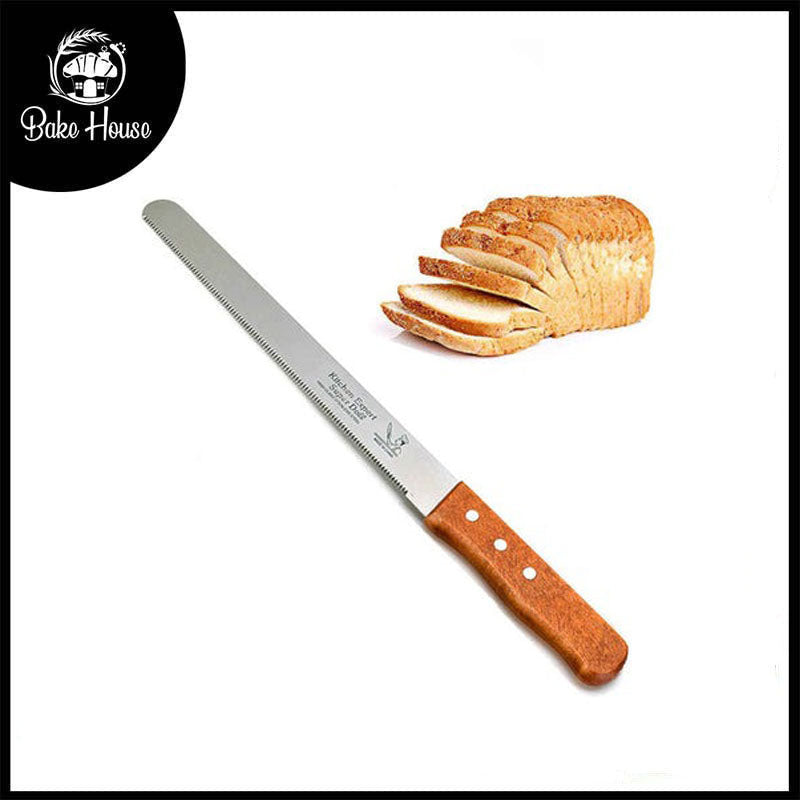 Cake Cutting Knife Steel With Wood Handle 14 Inch