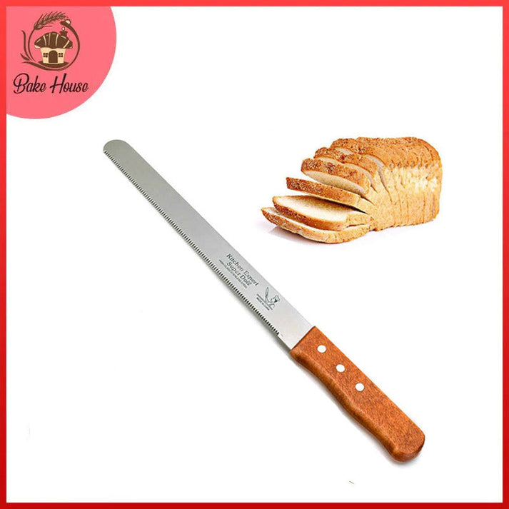 Cake Cutting Knife Steel With Wood Handle Small – Bake House - The ...