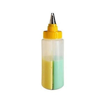 Cake Double Decorator Bottle Plastic Stainless Steel Nozzle