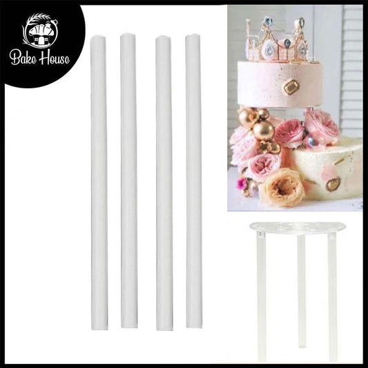 Cake Dowel Rod 4Pcs Set Plastic