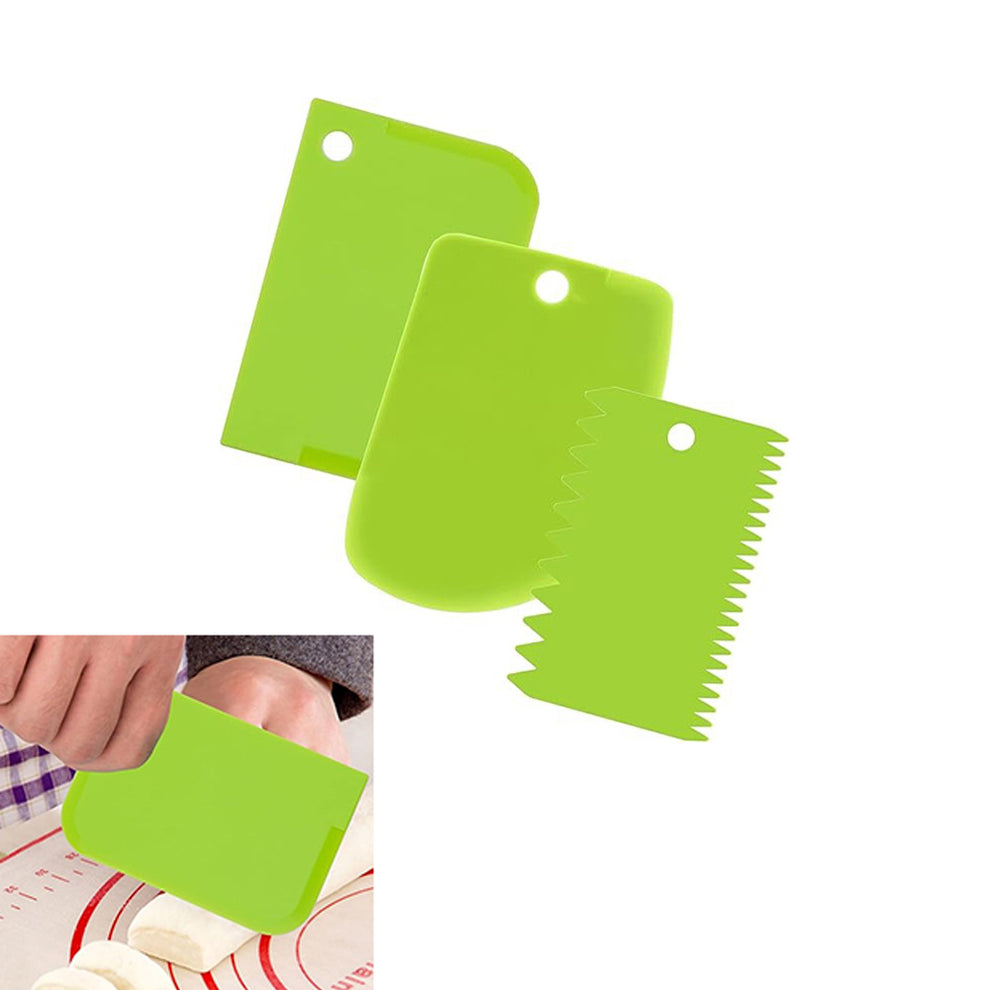 Cake Icing Scraper Plastic 3Pcs Set | Bake House – Bakehouse.pk