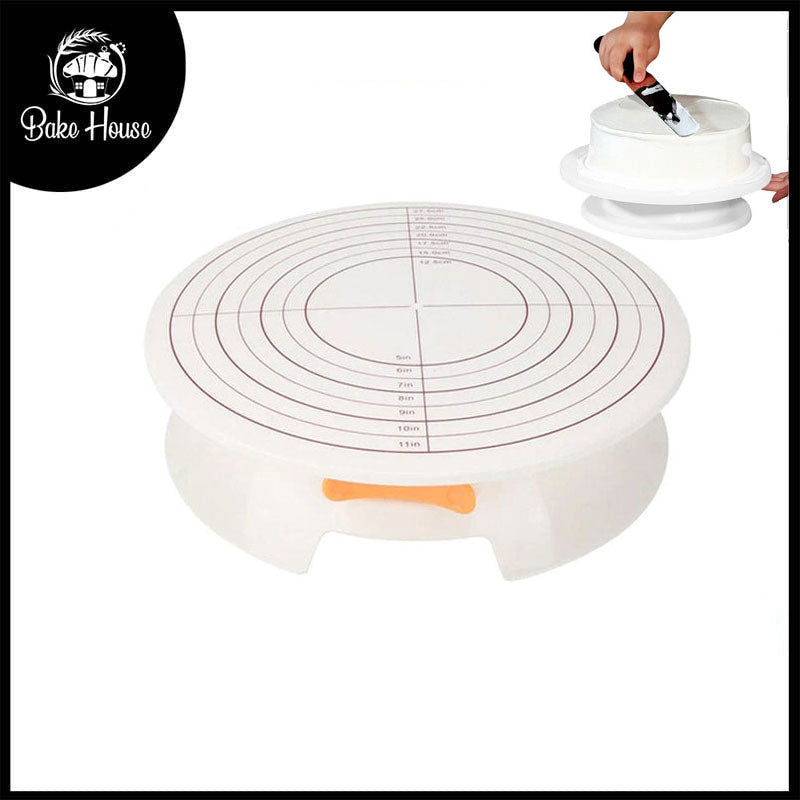 Cake Rotating Turntable With Measurement And Lock