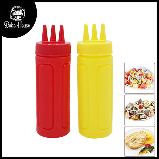 Cake Soaking Plastic Bottle with Nozzle 2Pcs Set 450ML