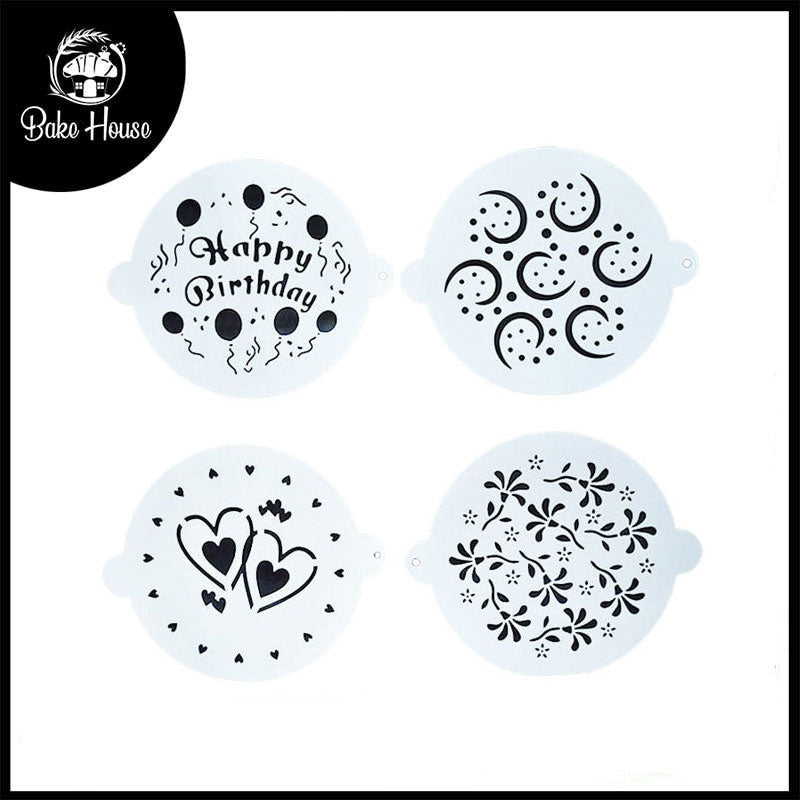 Cake Stencils Round 4Pcs Set