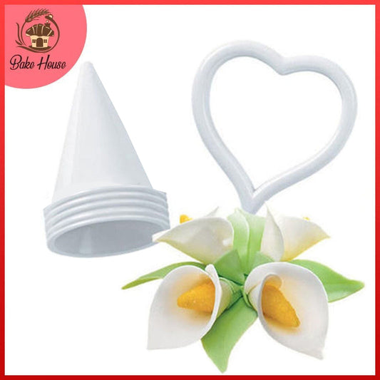 Calla Lily Flower Cake Fondant Mold Plastic 7Pcs Set
