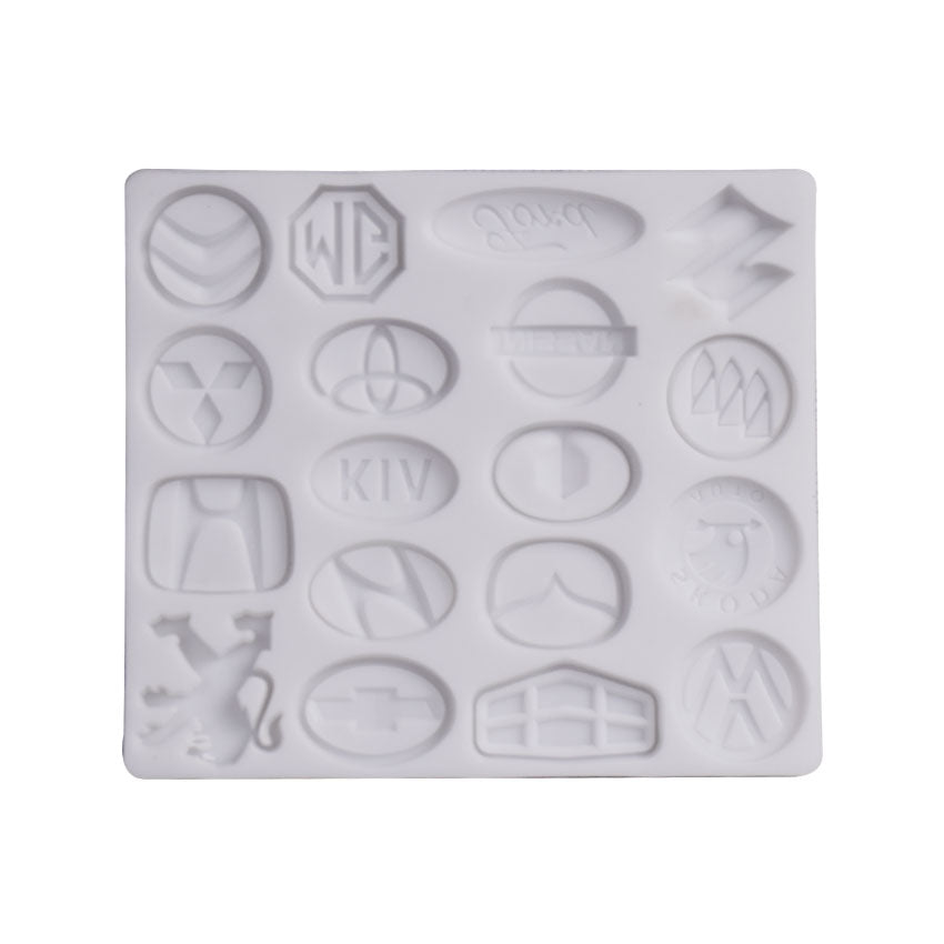 Car Brands Logos Silicone Fondant Mold 18 Cavity