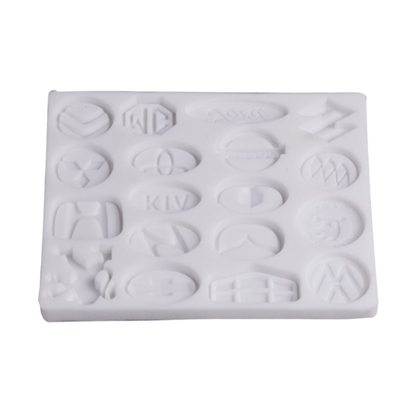 Car Brands Logos Silicone Fondant Mold 18 Cavity