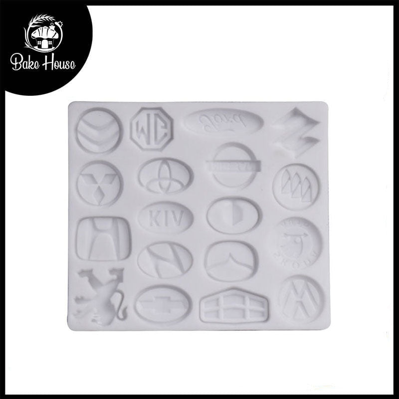 Car Brands Logos Silicone Fondant Mold 18 Cavity