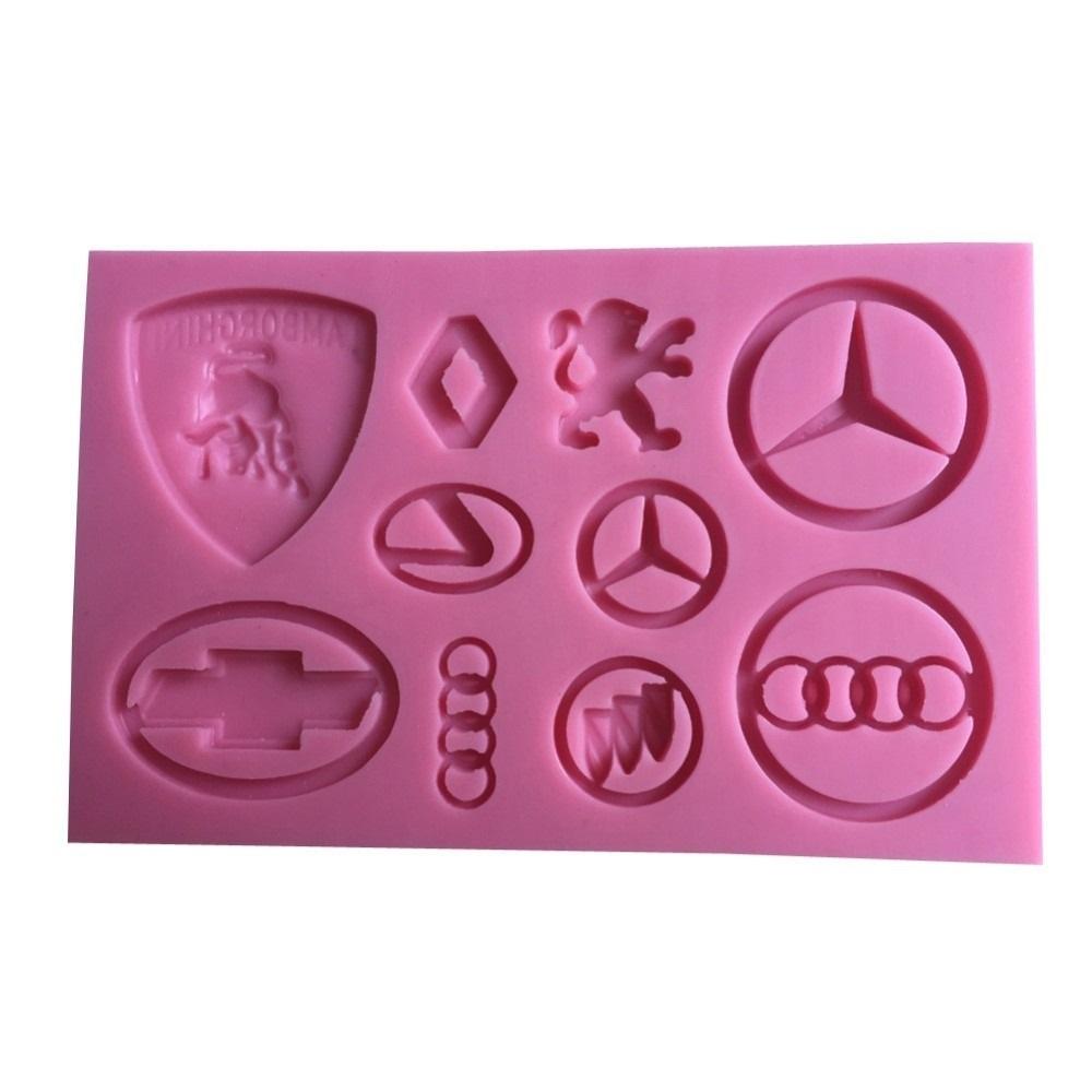 Car Logos Silicone Fondant Cake Mold 10 Designs