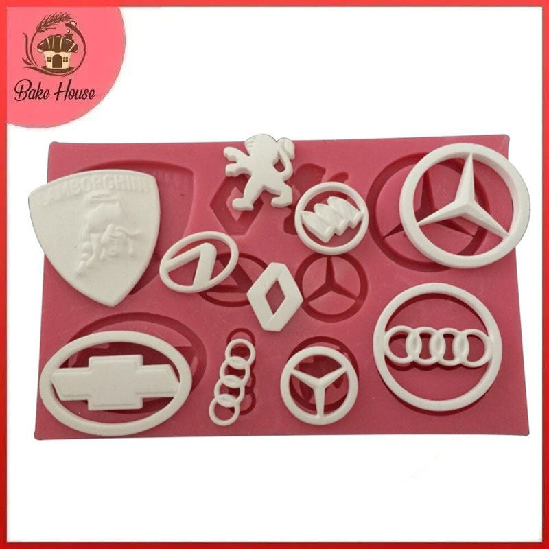 Car Logos Silicone Fondant Cake Mold 10 Designs