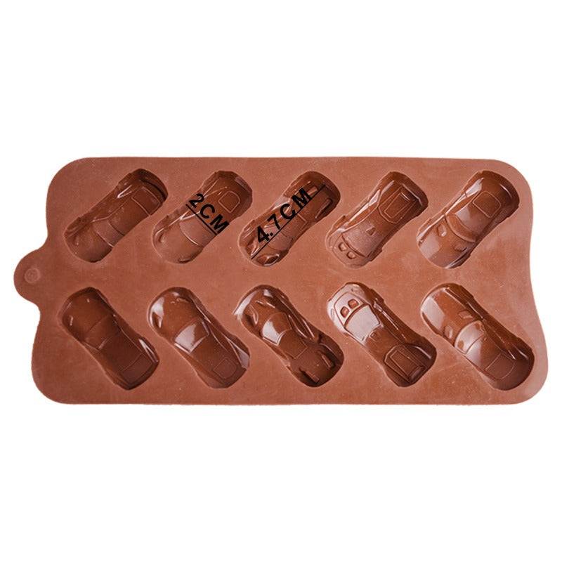 Car Shape Silicone Chocolate Mold 10 Cavity