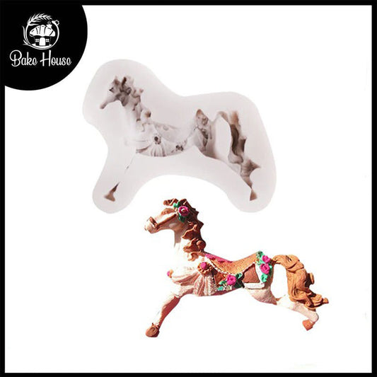 Carousel Horse Silicone Fondant Mold (Design 03)