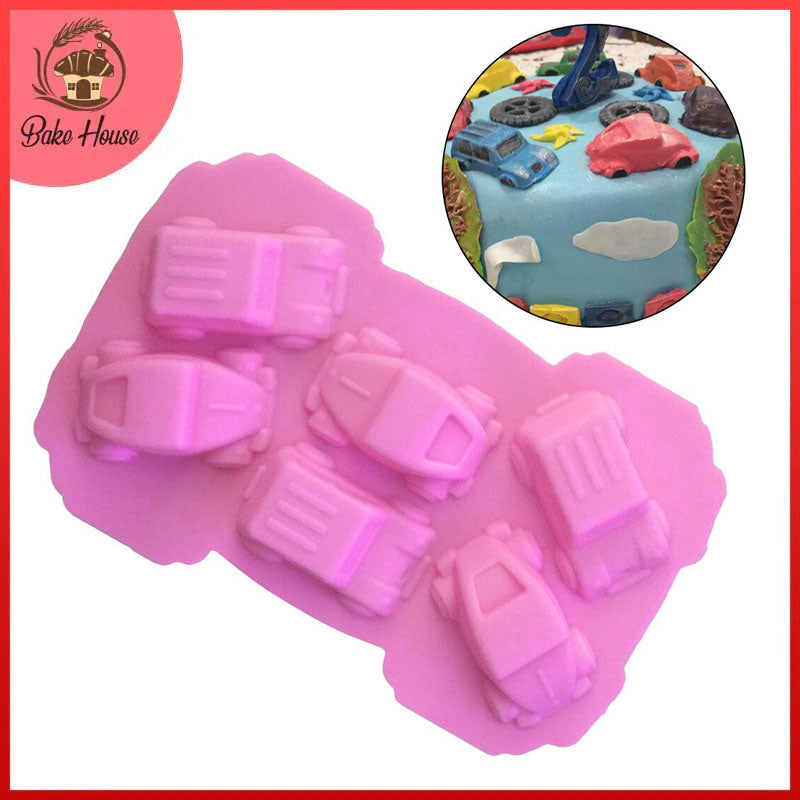 Cars Silicone Chocolate & Jelly Mold 6 Cavity